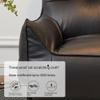 2-seat Bean Bag Chairs Top Faux Leather Bean Bag Sofa Cover No Filler Beanbag Couch Pouf Chaise Lounge Recliner Sac Frameless Furniture (Color : 2-seat-Khaki, Size : Emtpty Cover) view 3
