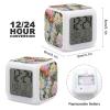 Flowers Floral Alarm Clock 7 Colors Digital Alarm Clock Multi-Function Clock for Home Bedroom Office view 2