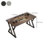 KWOKING Wooden Rectangle Gaming Desk Computer Desk with Sled Base - Without Chairs Desktop E-Sports Table Office Desk Student Study Table Writing Table Desk Black 55.1" L x 23.6" W x 29.5" H view 2