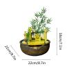 ZBJDX Tabletop Fountain Ornaments, Desktop Feature Decoration, Bamboo Tabletop Fountain with Pump, Create an Elegant and Tranquil Indoor Atmosphere view 2