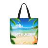 SSIMOO Starfish Beach Sea Palms Trendy Fashion Shopping Bags,Zippered Convenience Bag,Shopping Tote And Shoulder Bag view 1