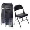 8 Pack Upgrade Folding Chairs with Thicken Padded Seats and Back, Metal Foldable Chairs with Steel Frame and Cushion, Padded Folding Chairs Set of 2 for Indoor, Outdoor, Event, Party, Office (Black) view 1