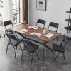 8 Pack Upgrade Folding Chairs with Thicken Padded Seats and Back, Metal Foldable Chairs with Steel Frame and Cushion, Padded Folding Chairs Set of 2 for Indoor, Outdoor, Event, Party, Office (Black) view 2