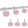 Valentine's Day 12PCS Shower Curtain Hooks Rings, Romantic Pink Love Heart Leaves Decorative Shower Curtain Hooks for Bathroom Stainless Steel Rustproof Shower Curtain Rings view 2