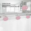 Valentine's Day 12PCS Shower Curtain Hooks Rings, Romantic Pink Love Heart Leaves Decorative Shower Curtain Hooks for Bathroom Stainless Steel Rustproof Shower Curtain Rings view 3