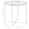 FUDUGEHMIOFWFJJ extendable Dining Room,Expandable,Side Silver 15.7"x15.7"x16.1" Glasstransforming,Transform,Transforming Furniture, view 2