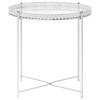 FUDUGEHMIOFWFJJ extendable Dining Room,Expandable,Side Silver 15.7"x15.7"x16.1" Glasstransforming,Transform,Transforming Furniture, view 3