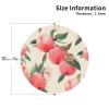 4Pcs Drink Coasters for Drinks Tabletop Protection, Pink Peach Leather Coaster for Kinds of Cups, Absorbent Cup Coaster for Coffee Table Home Decor 4" Cup Mat Pad view 2