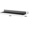 EMYJAY Floating Wall Shelves, Metal Wall Mounted Light-Emitting Shelves Floating Wall Mounted Shelves with Built-in Illuminated LED Light (Color : Black, Size : 60x23x6cm) view 2