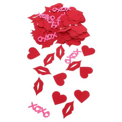 Amosfun 1set Valentine's Day Heart for Weddings Engagements and Anniversaries Decorative Scatter for Party Celebrations Romantic Decor and Special Occasions