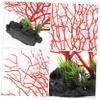 BIUDECO Artificial Reef Sushi Plate Decor Coral Embellishment for Cold Dish Unique Coral Tableware Accessory view 2
