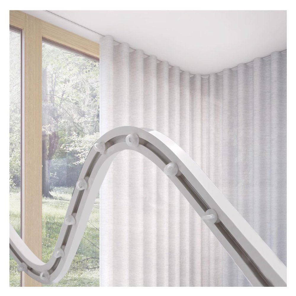 YXXSDP Track Curtains System Ceiling Mount, Doorway Sliding Curtain Rail Panels/Bendable Shower Divider Rod, for RV Clinics Patio Classrooms Privacy, Easy to Install (Size : 1m/3.3ft)