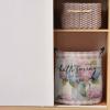 Laundry Basket Retro Blue Pink Hydrangea Floral,Waterproof Collapsible Clothes Hamper Watercolor Flower Buffalo Plaid Linen,Large Storage Bag for Bedroom Bathroom view 2