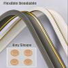 BBHW Bendable Curtain Track Rail Wall Mounted, Heavy Duty Bay Window Curved Curtain Track System, Flexible Cuttable Shower Curtain Rod (Color : Champagne, Size : 300cm (9.8ft)) view 2