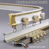 BBHW Bendable Curtain Track Rail Wall Mounted, Heavy Duty Bay Window Curved Curtain Track System, Flexible Cuttable Shower Curtain Rod (Color : Champagne, Size : 300cm (9.8ft)) view 3