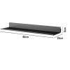 EMYJAY Floating Wall Shelves, Metal Wall Mounted Light-Emitting Shelves Floating Wall Mounted Shelves with Built-in Illuminated LED Light (Color : Black, Size : 80x23x6cm) view 2