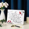 Patelai Funeral Guest Book with Pen Memorial Service Celebration of Life Sign in Book for Funeral Leather Cardinal in Loving Memorial Gift, 112 Pages(Cardinal) view 4