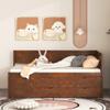 Harper & Bright Designs Twin Size Daybed with Drawers and Storage Shelves, Wood Daybed Frame for Living Room and Bedroom, Walnut view 3