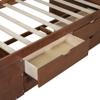 Harper & Bright Designs Twin Size Daybed with Drawers and Storage Shelves, Wood Daybed Frame for Living Room and Bedroom, Walnut view 4