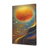 Abstract Art Sun with Waves Water Beads Canvas Poster Wall Art Decor for living room, bedroom, office, bathroom, dining room, home decor.(Framed16*24in) view 3