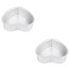 DECHOUS 2pcs Heart Shaped Cake Pan Non-stick Baking Mold Straight Cake Mold Microwave Baking Plate view 1