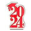Amosfun Graduation Table Decor 2024 Wooden Sign Congrats Grad Party Supplies Wood Craft Party Decoration view 1