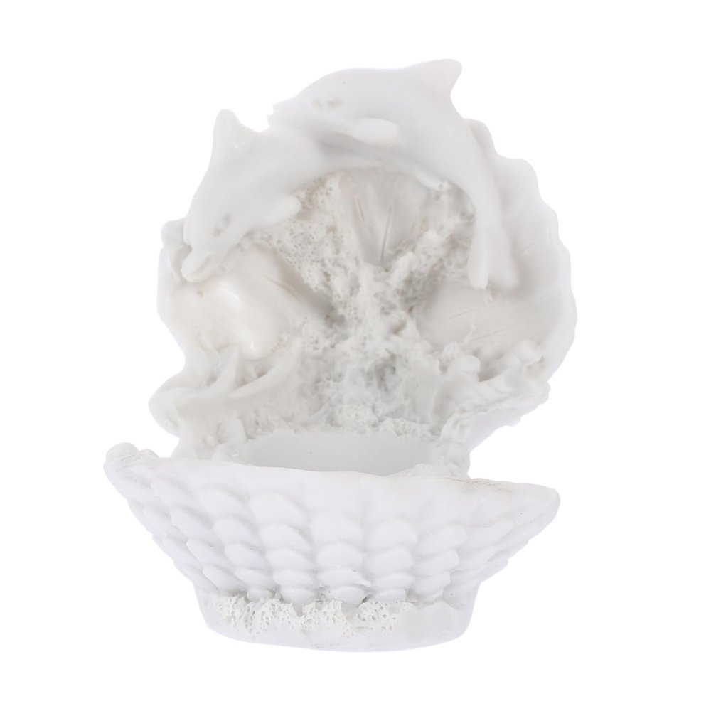 Ciieeo Dolphin Shell Decoration Crystal Resin Support for Crystal Ball Display Stand Unique Desktop Decor for Home