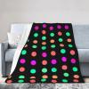 WURTON Multicolor Polka Dots Print Cozy Ultra-Soft Micro Flannel Versatile Throw Blanket Adult Women Kids Gift 60x50in view 1