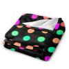 WURTON Multicolor Polka Dots Print Cozy Ultra-Soft Micro Flannel Versatile Throw Blanket Adult Women Kids Gift 60x50in view 2