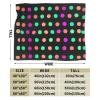 WURTON Multicolor Polka Dots Print Cozy Ultra-Soft Micro Flannel Versatile Throw Blanket Adult Women Kids Gift 60x50in view 3