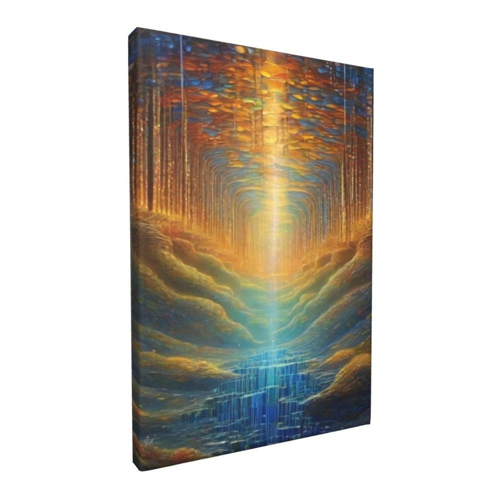 Abstract Art Wave River Canvas Poster Wall Art Decoration for living room, bedroom, office, hotel, bathroom, dining room, home decor.(Unframed20*30cm) 8 * 12in