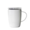 Vinglac Stainless Steel Coffee Mug- Insulated Hot and Cold Beverage Cup with Glass Insert and Lid, 12 oz (White) view 1
