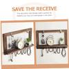AOKWAWALIY Decorative Key Holder Wall Mount Entryway Decor Mail Holder for Kitchen view 3