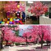 ESRADA Artificial Plum Tree Tall Fake Cherry Blossom Plants Large Faux Trees Artificial Silk Plants for Home Decor Indoor Outdoor Office Gift Ornaments 180cm view 4