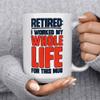 Loftipop Funny Sarcastic Retirement Coffee Mug, Retrired Gift Coffee Cup for Coworker Boss Men Women (15oz) view 2