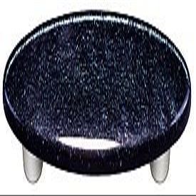 212 Main Dark Metallic Blue Oval Glass Cabinet Pull - Aluminum Post