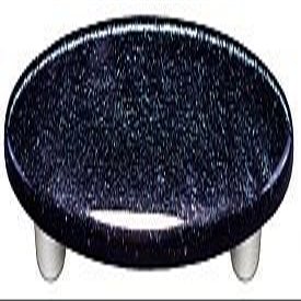 212 Main Dark Metallic Blue Oval Glass Cabinet Pull - Aluminum Post