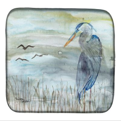 212 Main Blue Heron Watercolor Dish Drying Mat