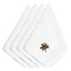212 Main Christmas Candy Cane & Holly Embroidered Napkins Set of 4 view 1