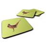 212 Main Ring-Necked Common Pheasant Green Foam Coaster, Set of 4 view 1