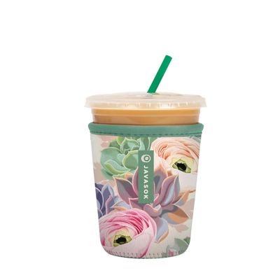 Sok It JavaSok Iced Coffee & Cold Soda Insulated Neoprene Cup Sleeve (Pastel Splendor, Small: 16-20oz)