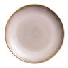 10.5 in. Rustic Sama Porcelain Round Coupe Plate White view 1