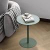 Antourlamm High Top Bar Table Round Indoor-Outdoor Bar Height Table Counter Height Pub Table Cocktail Table with Metal Base and Iron Top Small Sofa End Table Cocktail Bistro Table (Size : 40x50cm) view 2