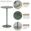 Antourlamm High Top Bar Table Round Indoor-Outdoor Bar Height Table Counter Height Pub Table Cocktail Table with Metal Base and Iron Top Small Sofa End Table Cocktail Bistro Table (Size : 40x50cm) view 4