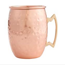 212 Main 48033-4 16 oz Copper Hammered Mug - Set of 4