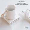 Finoti Coffee Mug Warmer USB Smart Electric Cup Heater Beverage Heating Plate 5-Levels Knob Temperature Adjustment Auto Shut Off Small Portable Coaster for Coffee Milk Tea Cocoa Heater (Color : Green view 4