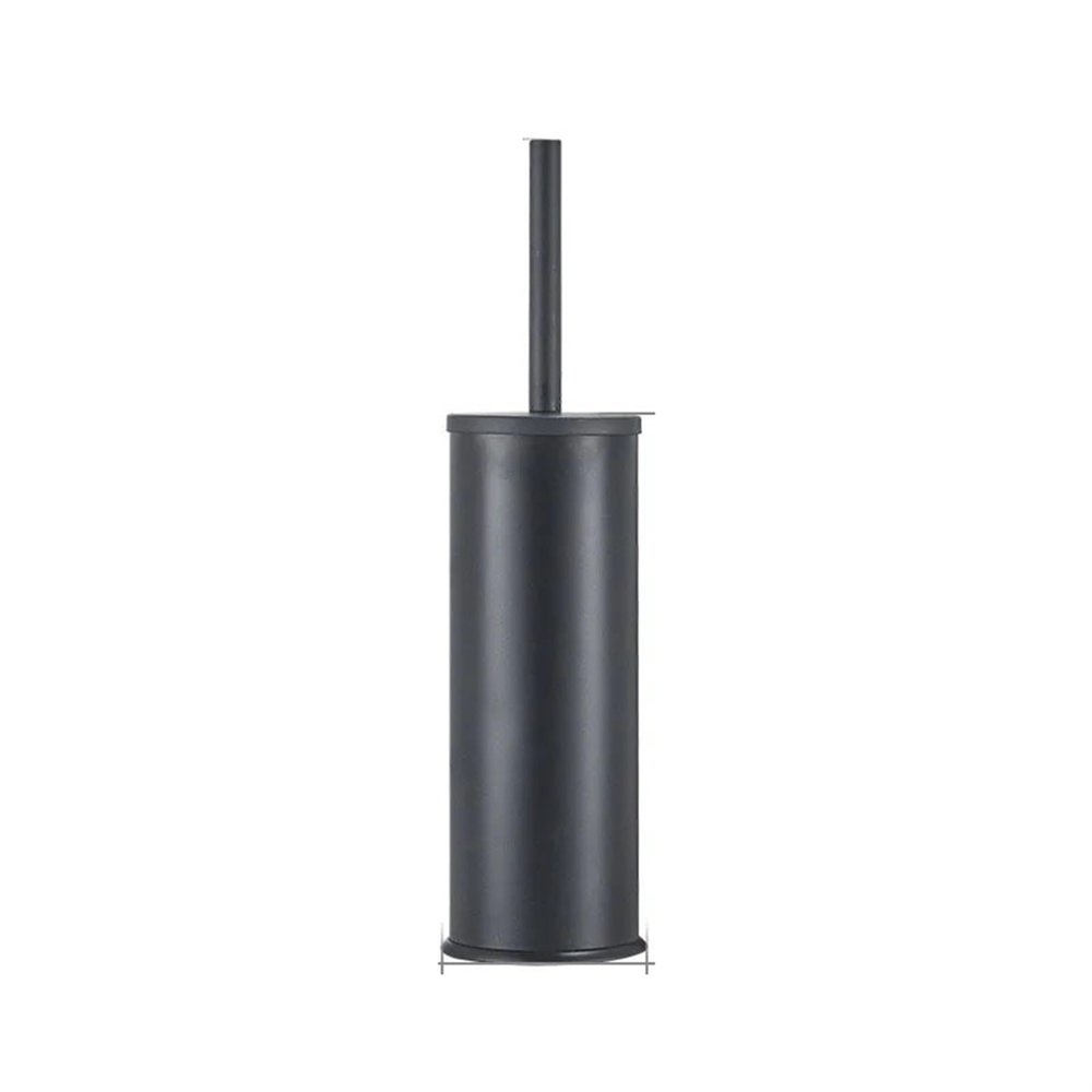 ACLips Luxury Gold Black Aluminum Toilet Brush Holder Set Bathroom Cleaning Brush Household Floor Cleaning Bathroom Accessories (Size : White)