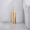 ACLips Luxury Gold Black Aluminum Toilet Brush Holder Set Bathroom Cleaning Brush Household Floor Cleaning Bathroom Accessories (Size : White) view 4
