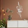 Comedy and Tragedy Theater Mask Metal Wall Art, Mask Metal Wall Art, Masks Laugh Cry Decor, Metal Drama Wall Decor, Mask Wall Decor, Metal Wall Art, Theater Lovers Gifts (30"x11" | 76x27.5 cm, White) view 1