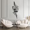 Comedy and Tragedy Theater Mask Metal Wall Art, Mask Metal Wall Art, Masks Laugh Cry Decor, Metal Drama Wall Decor, Mask Wall Decor, Metal Wall Art, Theater Lovers Gifts (30"x11" | 76x27.5 cm, White) view 4